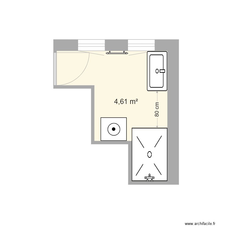 ALBRAN. Plan de 1 pièce et 5 m2