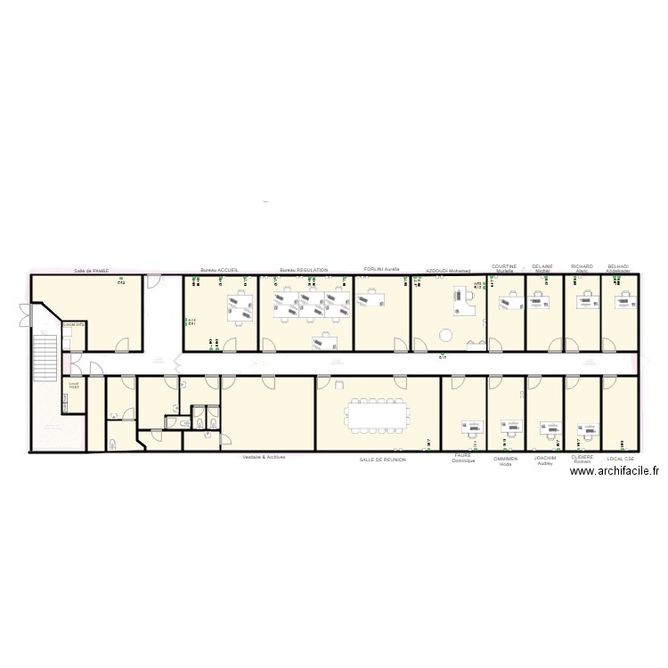 KEOLIS LES COCCINELLES RJ45 VALIDEES AU 29/11/2024. Plan de 25 pièces et 313 m2