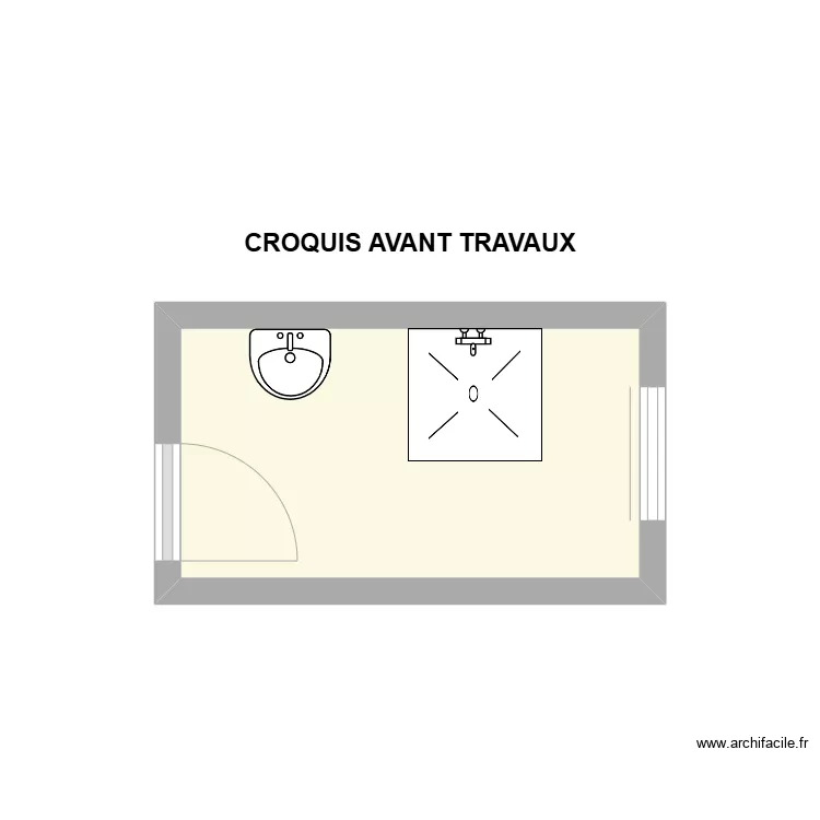 CROQUIS AVANT TRAVAUX. Plan de 
