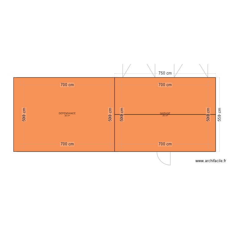 DEPENDANCE. Plan de 0 pièce et 0 m2
