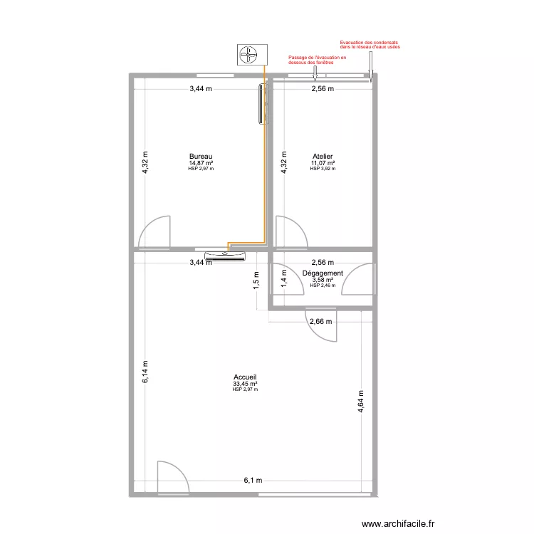 Uzan clim. Plan de 4  et 63 m²