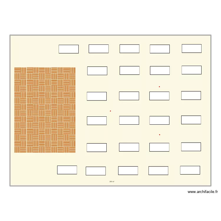 Belinda. Plan de 1  et 300 m²