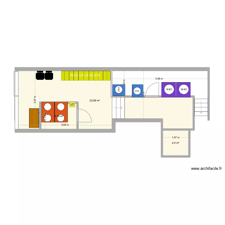 Plan Saintes 3. Plan de 3  et 29 m²