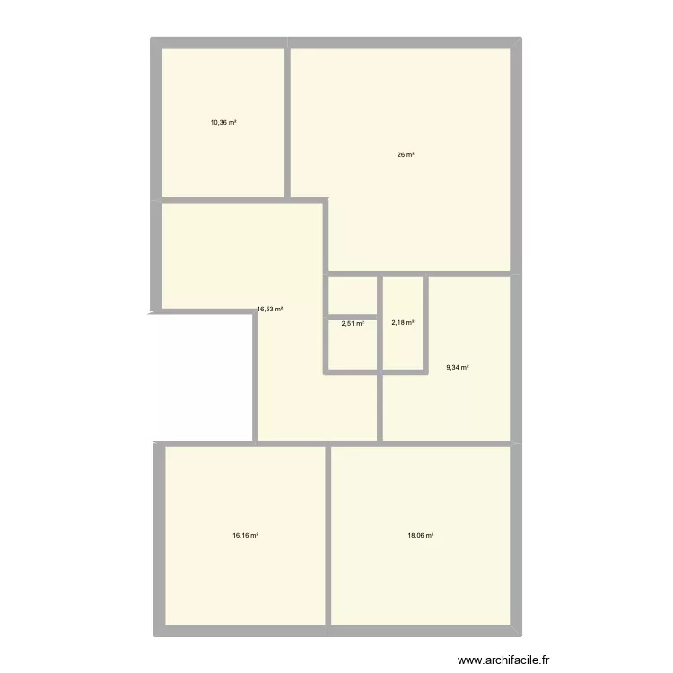 Elo&iuml;se 2. Plan de 8  et 101 m²