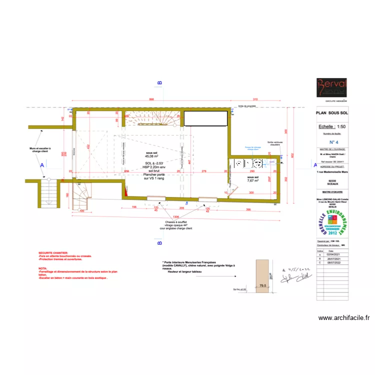 Mars 2 SS. Plan de 