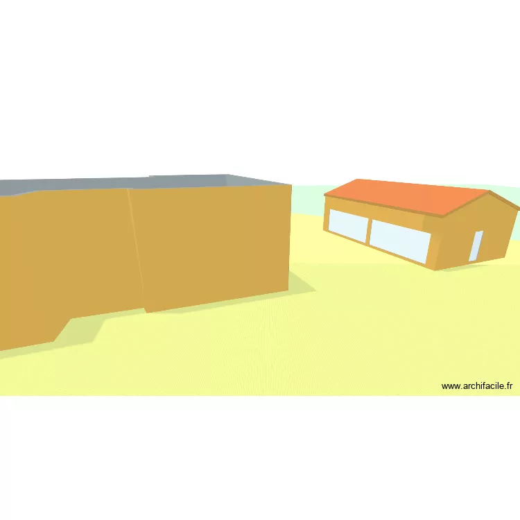 Garage 2 portes. Plan de 