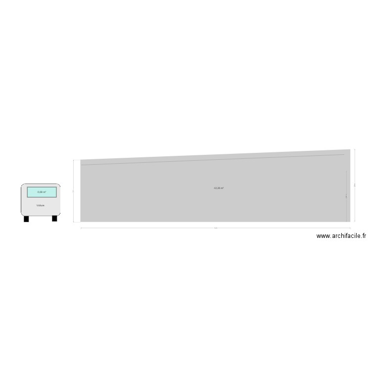 Projet Maison façade DROITE. Plan de 0 pièce et 0 m2