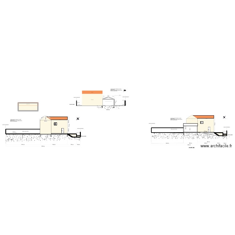 coupe GARAGE. Plan de 0 pièce et 0 m2