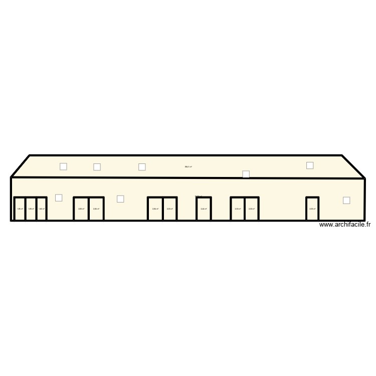 vue facade sud. Plan de 0 pièce et 0 m2