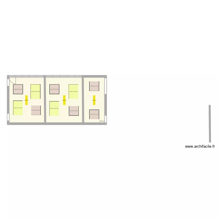 REFECTOIRE - MAIRIE DE SOUANCE AU PERCHE.. Plan de 