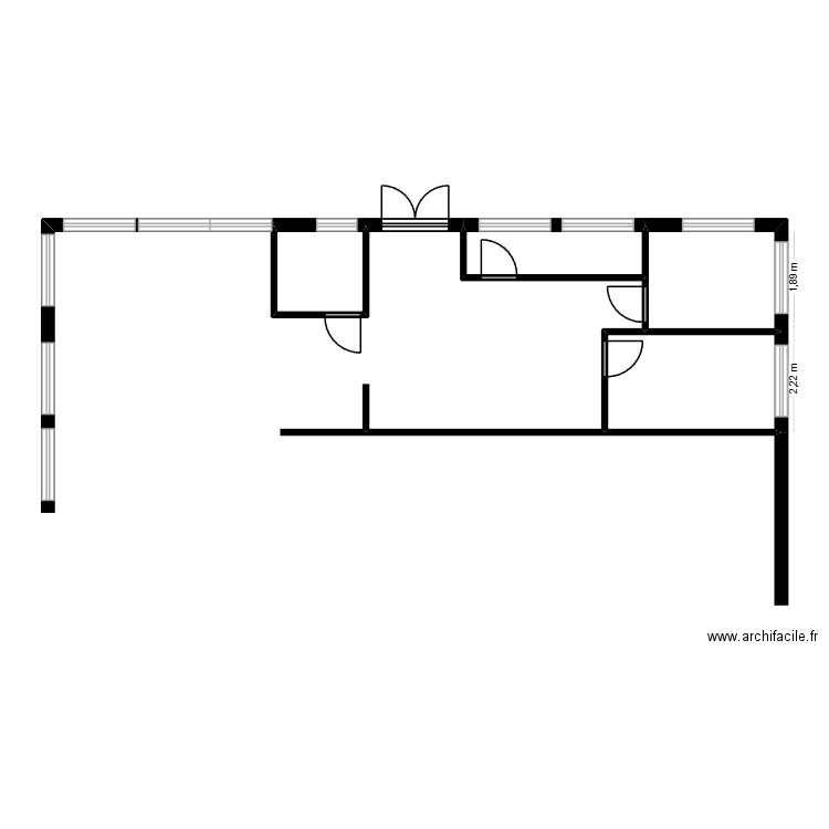 Centre Culturel Vitrolles rdc 1. Plan de 4 pièces et 19 m2