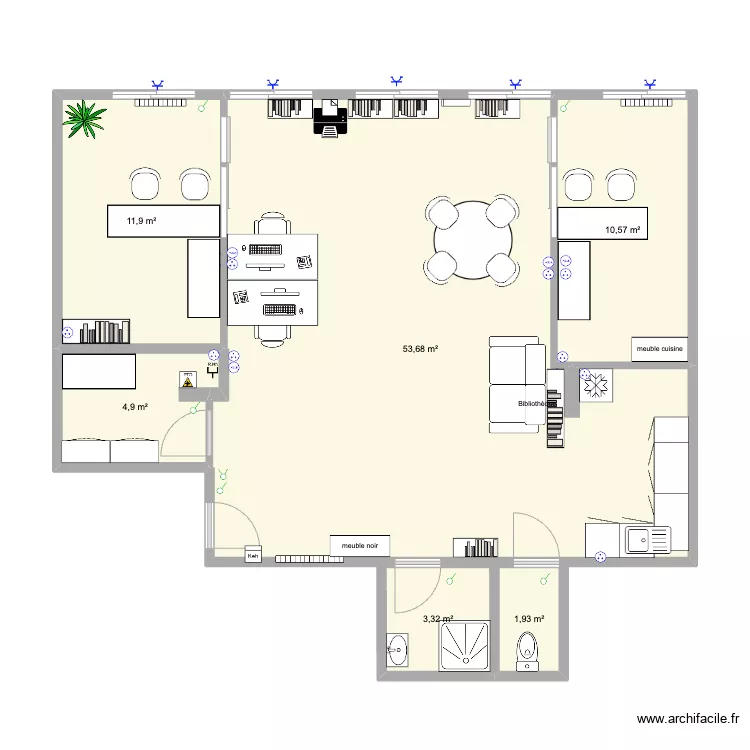 Bureaux 1.3. Plan de 