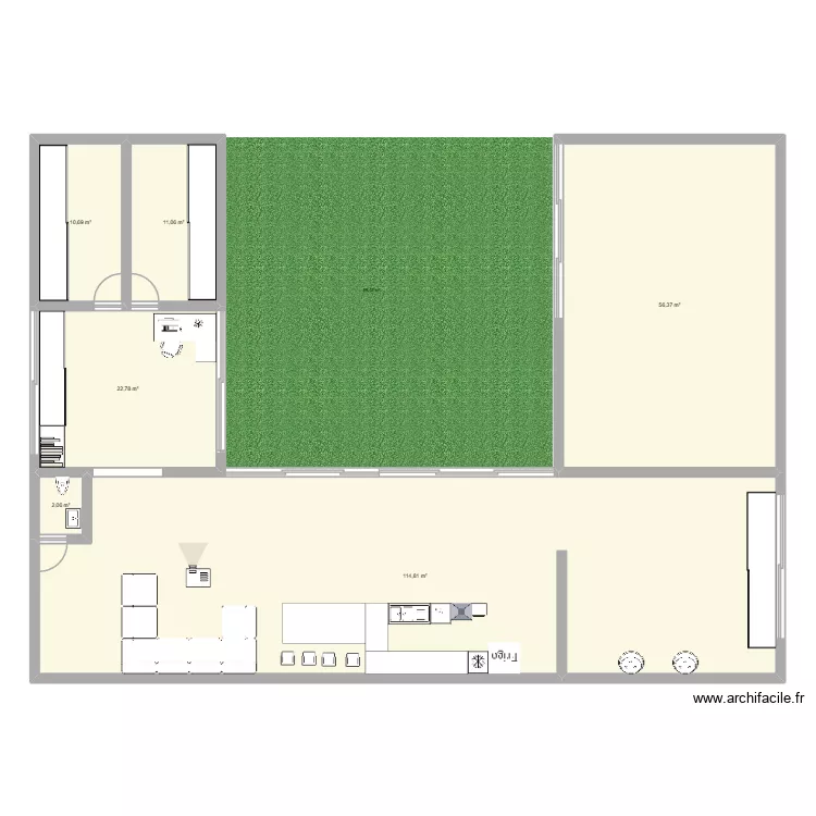 oui. Plan de 6  et 218 m²