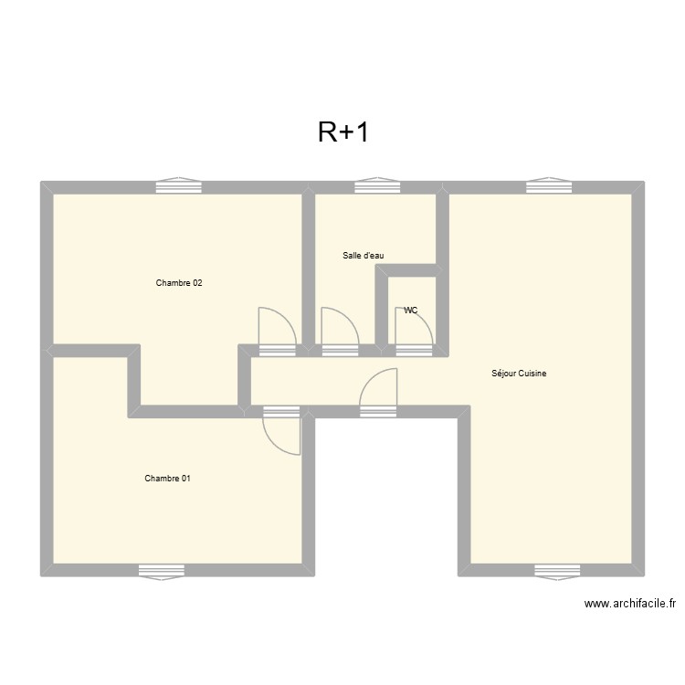 350602501. Plan de 5 pièces et 81 m2