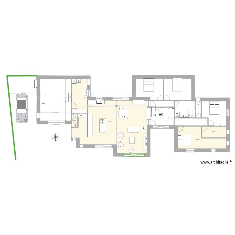 notre dame batisseurs challandais. Plan de 4 pièces et 101 m2