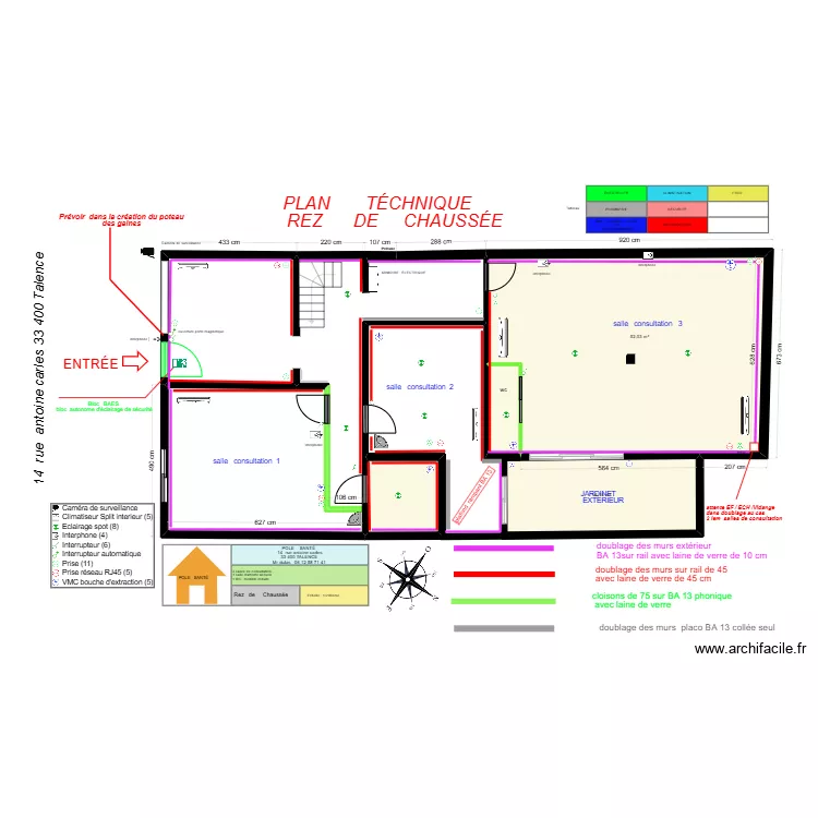 plan r&eacute;seaux  pole sant&eacute; pl&acirc;trerie . Plan de 