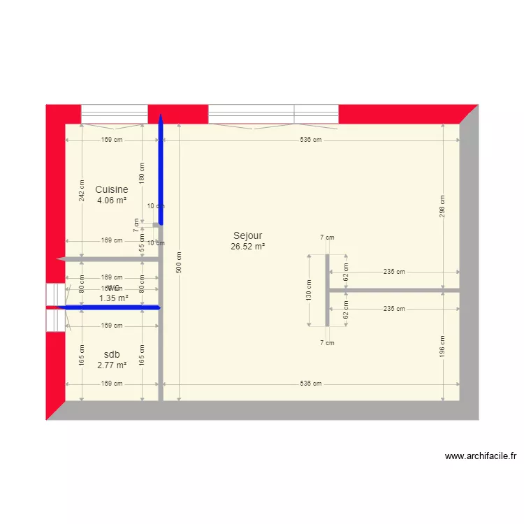 Ansart. Plan de 4  et 35 m²