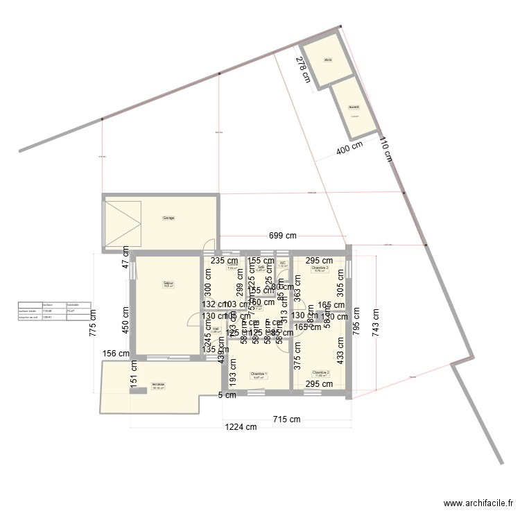 plan base mise a jour le 25-07. Plan de 13 pièces et 120 m2