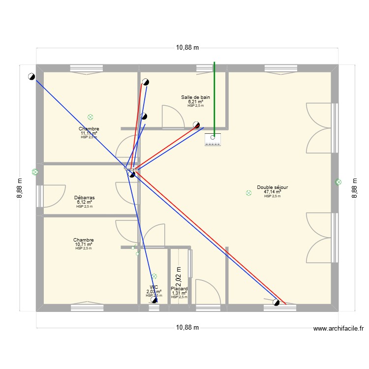 projet logis plomberie. Plan de 0 pièce et 0 m2