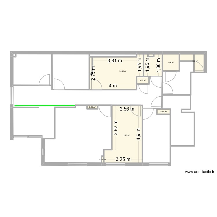 France Handicap Perpignan v4. Plan de 8 pièces et 33 m2