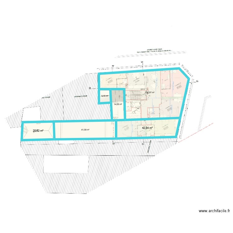 122745-surf. Plan de 6 pièces et 256 m2