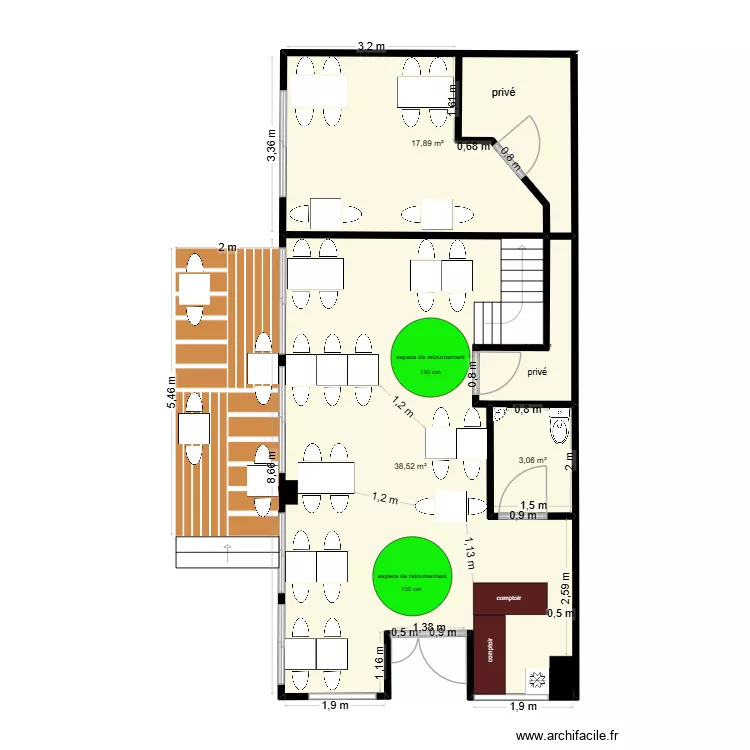 symphonie des crepes. Plan de 4  et 62 m²