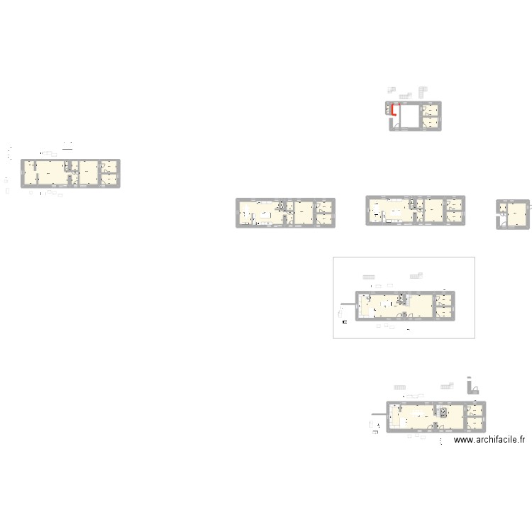 RdeCH Base. Plan de 28 pièces et 627 m2