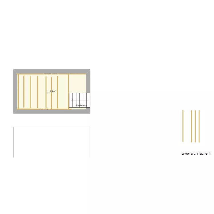 Sdb. Plan de 1  et 11 m²