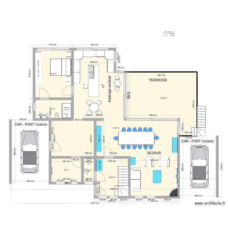 MaisonAnnieJMFred1. Plan de 7 pièces et 158 m2