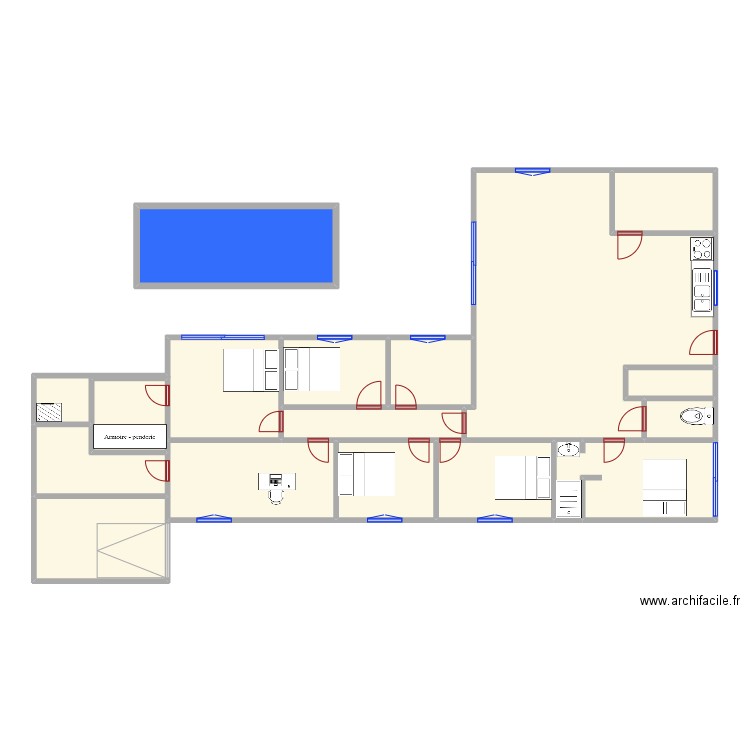 mao. Plan de 16 pièces et 145 m2