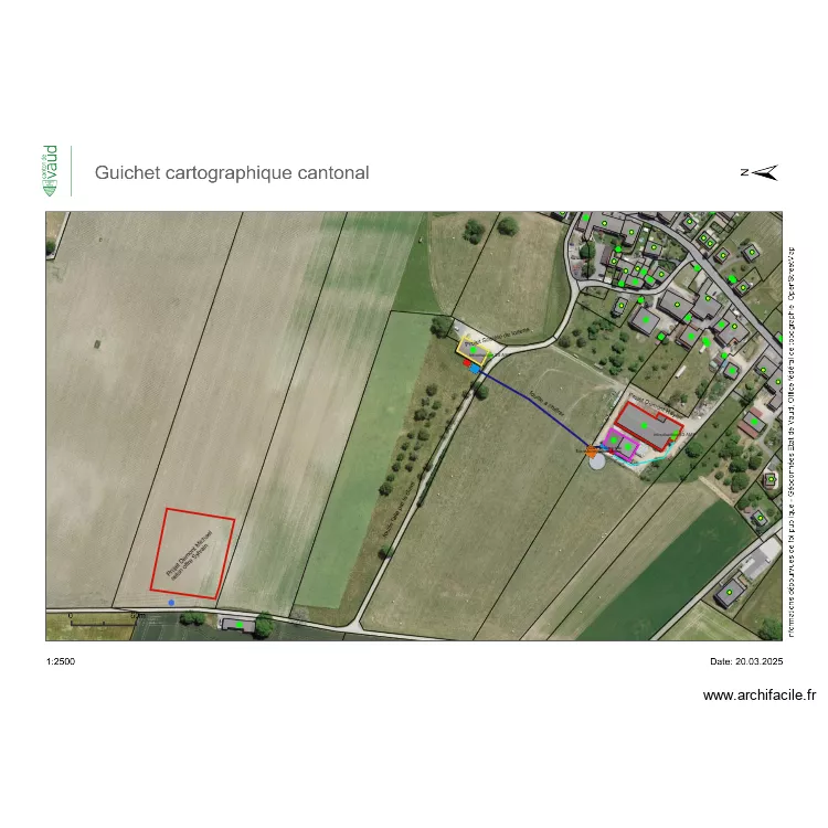 demont st laiterie vullierens. Plan de 