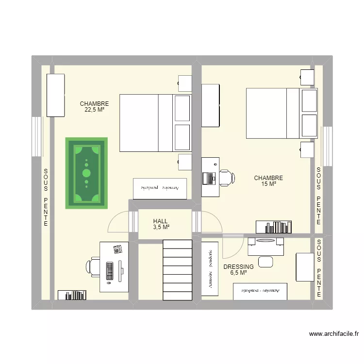 2&egrave;me ETAGE WITHOFS. Plan de 