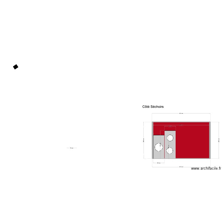 Plan Urrugne Facade PORTE. Plan de 1 pièce et 10 m2