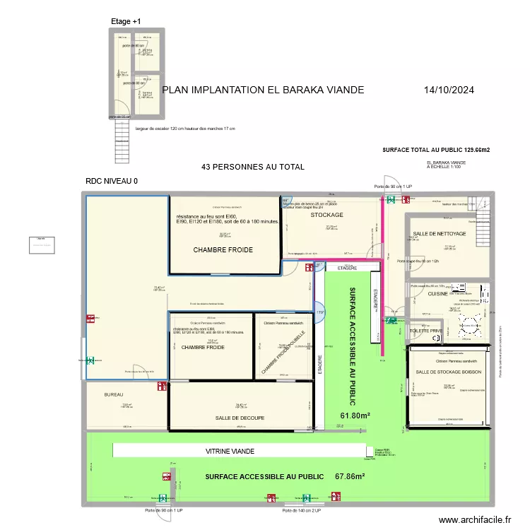 EL BARAKA VIANDE 09/ 2024 IMPLANTATION. Plan de 