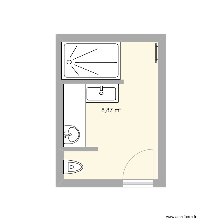 SDB V3. Plan de 0 pièce et 0 m2