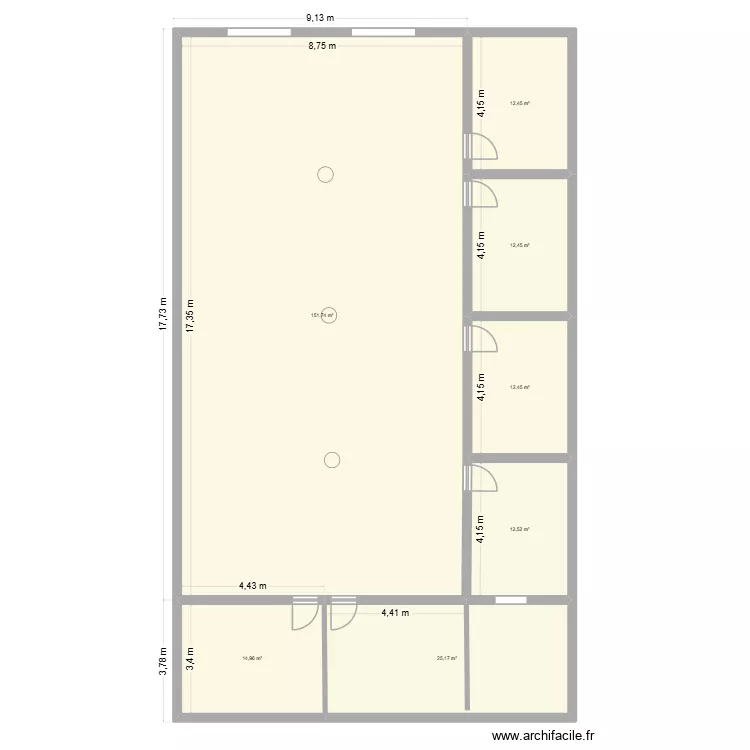 Refectoire_20260527. Plan de 7  et 242 m²