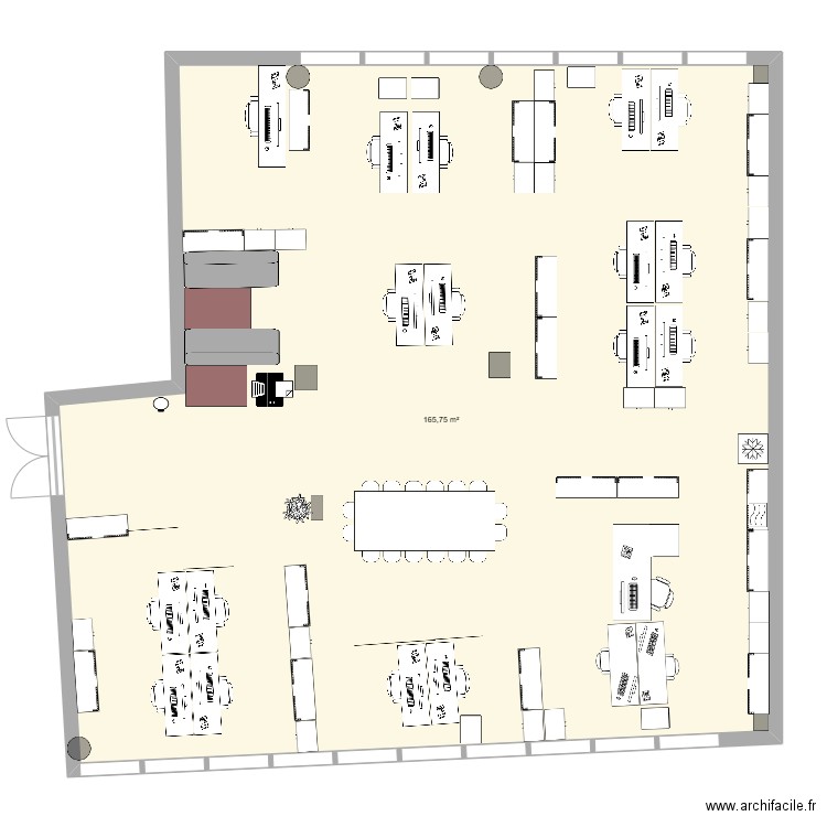 Espace D - 2020. Plan de 1 pièce et 166 m2