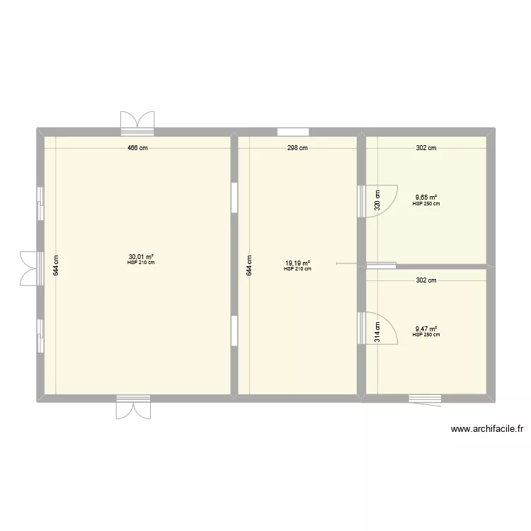 plan du salon et chambre. Plan de 