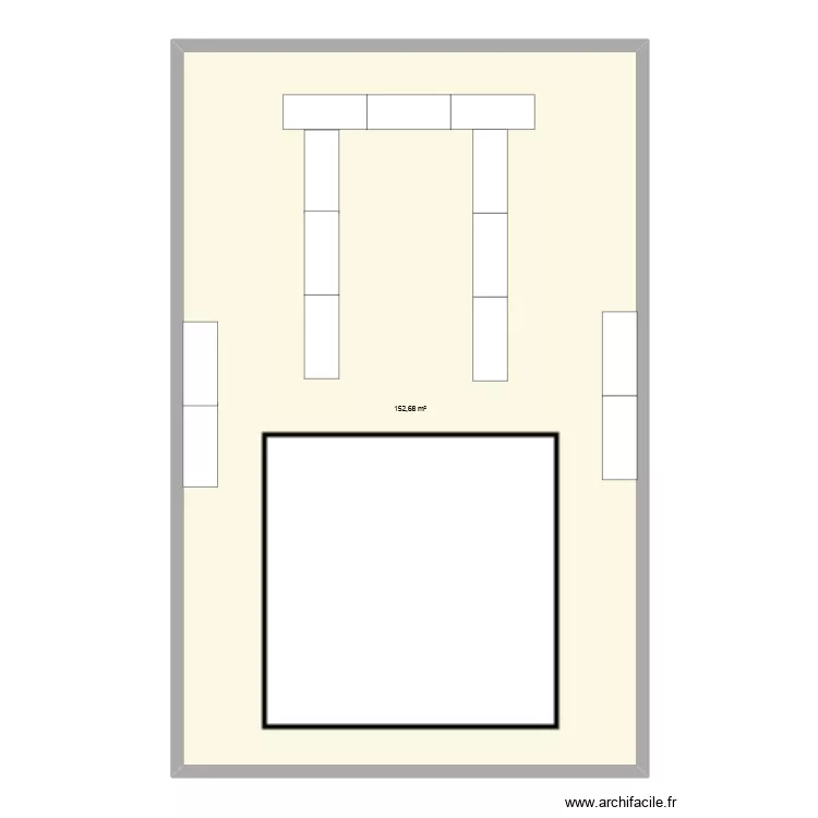 Salle des f&ecirc;tes. Plan de 