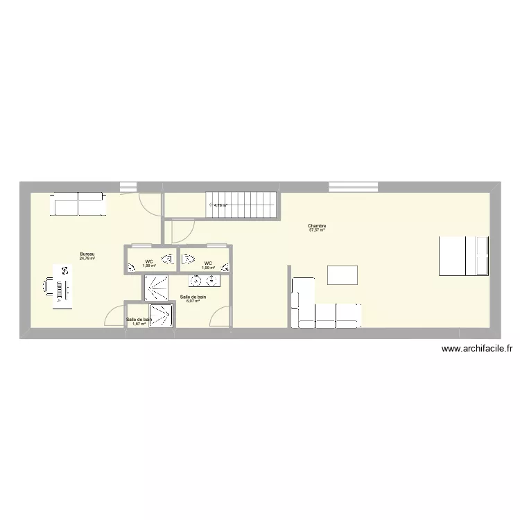 Fromagerie 1er etage. Plan de 