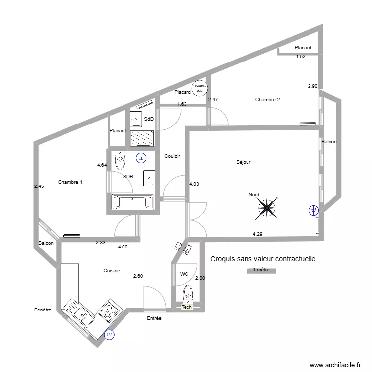 9 Pr&eacute; St Gervais. Plan de 