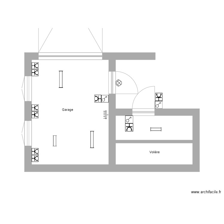 Position garage2 Collard. Plan de 3 pièces et 15 m2