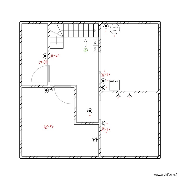 cave 2. Plan de 5 pièces et 41 m2