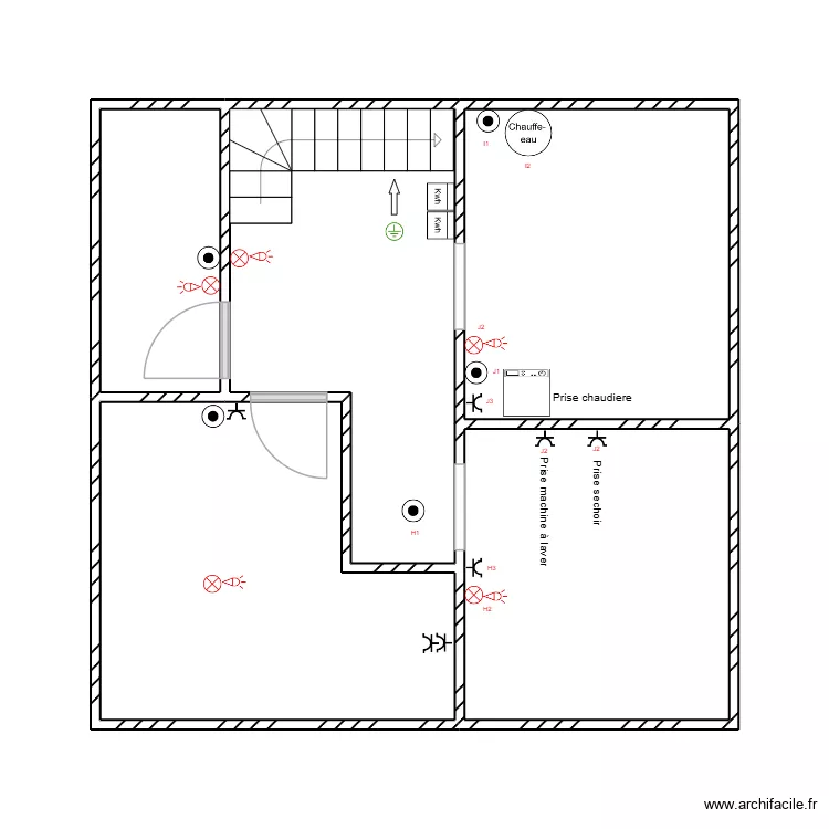 cave 2. Plan de 5  et 41 m²