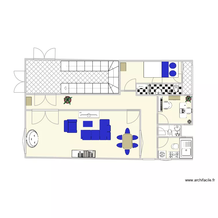 FIDJROSSE. Plan de 9 pièces et 24 m²