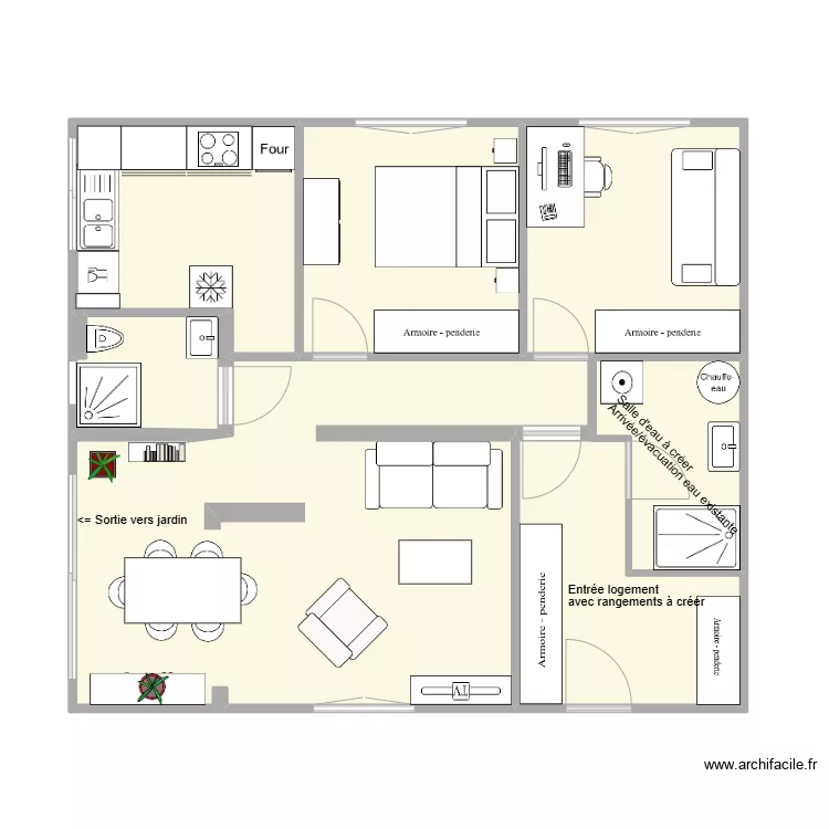 Logement RDC. Plan de Logement RDC. Plan de