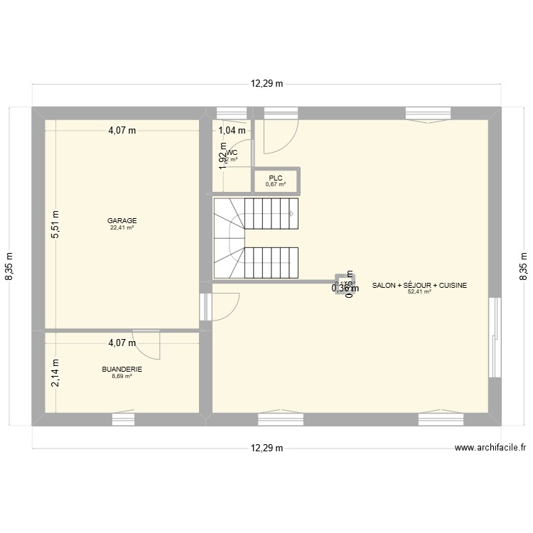Plan maison actuelle (OK POUR MODIFIER). Plan de 15 pièces et 145 m2
