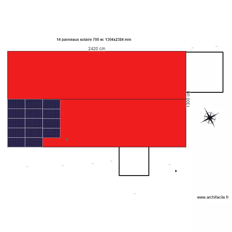 plan-toit-autoconsommation-10kw. Plan de 