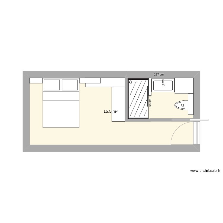PLAN CHAMBRE TYPE BELLUNE V3. Plan de 0 pièce et 0 m2