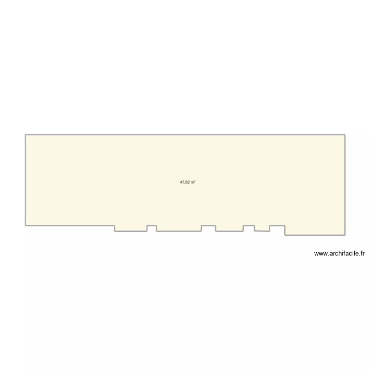 N&eacute;on. Plan de 2 pièces et 4 m²